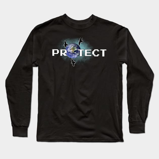 Protect EARTH Long Sleeve T-Shirt by ArhemCastro